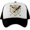 Baseball Drip Ice Cream Camo Home Plate Bats Sports Game Day Trucker Cap Baseball Drip Ice Cream Camo Home Plate Bats Sports Game Day Trucker Cap