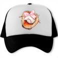 Baseball Drip Ice Cream Coquette Pink Bow Baseball Player Trucker Cap Baseball Drip Ice Cream Coquette Pink Bow Baseball Player Trucker Cap