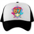 Baseball Drip Jersey Number 67 For Players & 67th Birthday Trucker Cap Baseball Drip Jersey Number 67 For Players & 67th Birthday Trucker Cap