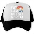 Baseball Fan Vintage Retro Eat Sleep Baseball Repeat Trucker Cap Baseball Fan Vintage Retro Eat Sleep Baseball Repeat Trucker Cap