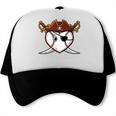 Baseball Heart Pirate Hat Crossed Swords Men Boys Kids Youth Trucker Cap