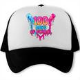 Baseball Ice Cream Drip 100 Days Of School Boys Girls 100th Trucker Cap Baseball Ice Cream Drip 100 Days Of School Boys Girls 100th Trucker Cap