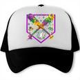 Baseball Ice Cream Drip Boys Mardi Gras Carnival Party Mask Trucker Cap Baseball Ice Cream Drip Boys Mardi Gras Carnival Party Mask Trucker Cap