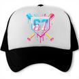 Baseball Ice Cream Drip Number 67 Player 67th Birthday 67 Trucker Cap Baseball Ice Cream Drip Number 67 Player 67th Birthday 67 Trucker Cap