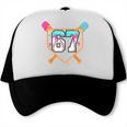 Baseball Ice Cream Drip Number 67 Player Six Seven Meme 6 7 Trucker Cap Baseball Ice Cream Drip Number 67 Player Six Seven Meme 6 7 Trucker Cap