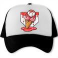 Baseball Ice Cream Drip Baseball Strawberry For Youth Red Trucker Cap Baseball Ice Cream Drip Baseball Strawberry For Youth Red Trucker Cap