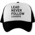 Baseball Lead Never Follow Leaders Team Captain Leadership Premium Tri-Blend Trucker Cap Baseball Lead Never Follow Leaders Team Captain Leadership Premium Tri-Blend Trucker Cap