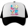 Baseball Love Drip Ice Cream Colorful Baseball Trucker Cap Baseball Love Drip Ice Cream Colorful Baseball Trucker Cap