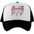 Baseball Mama Lightning Bolt Checkered Varsity Mother's Day Trucker Cap Baseball Mama Lightning Bolt Checkered Varsity Mother's Day Trucker Cap
