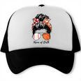 Baseball Mom Basketball Mom Of Both Messy Bun Mother's Day Trucker Cap Baseball Mom Basketball Mom Of Both Messy Bun Mother's Day Trucker Cap