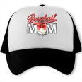 Baseball Mom Coquette Pink Bow Baseball Mama Premium Trucker Cap