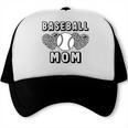 Baseball Mom Leopard Heart Game Day Trucker Cap