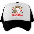 Baseball Mom Leopard Heart Mother's Day Girls Trucker Cap