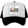 Baseball Mom Leopard For The Love Of The Game Bleached Women Trucker Cap