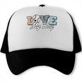 Baseball Mom Love My Boy Retro Casual Letter Print Trucker Cap