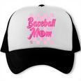 Baseball Mom And Pink Grid Sports Mother Mama Player Trucker Cap Baseball Mom And Pink Grid Sports Mother Mama Player Trucker Cap