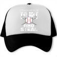 Baseball Mom Quote I Teach My Kids To Hit And Steal Trucker Cap