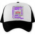 Baseball Mom Traits For Great Mothers Grey And Purple Trucker Cap