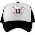 Baseball Number 11 Distressed Heart For Baseball Moms Trucker Cap Baseball Number 11 Distressed Heart For Baseball Moms Trucker Cap