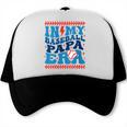 In My Baseball Papa Era Groovy Baseball Dad Family Matching Trucker Cap In My Baseball Papa Era Groovy Baseball Dad Family Matching Trucker Cap