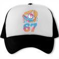 Baseball Player 67 Number 67th Sports Ice Cream Drip Trucker Cap Baseball Player 67 Number 67th Sports Ice Cream Drip Trucker Cap