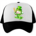 Baseball Player Ice Cream Drip Shamrocks St Patrick's Day Trucker Cap
