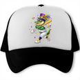 Baseball Player Mardi Gras Alligator Carnival Costume Beads Trucker Cap Baseball Player Mardi Gras Alligator Carnival Costume Beads Trucker Cap
