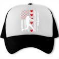 Baseball Silhouette Heart USA Flag Hearts American Boys Kids Trucker Cap Baseball Silhouette Heart USA Flag Hearts American Boys Kids Trucker Cap