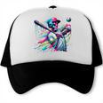 Baseball Skeleton Ice Cream Drip Baseball Boys Youth Trucker Cap Baseball Skeleton Ice Cream Drip Baseball Boys Youth Trucker Cap