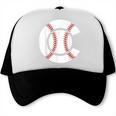 Baseball Sport Player Graphic Monogram Initial Letter C Trucker Cap Baseball Sport Player Graphic Monogram Initial Letter C Trucker Cap