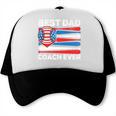 Best Dad Coach Ever Baseball Dad American Flag 4th Of July Premium Trucker Cap Best Dad Coach Ever Baseball Dad American Flag 4th Of July Premium Trucker Cap
