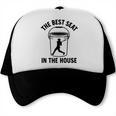 The Best Seat In The House Bucket Dad Baseball Dad Premium Trucker Cap The Best Seat In The House Bucket Dad Baseball Dad Premium Trucker Cap