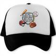 My Boy Might Not Always Swing Baseball Mom Trucker Cap