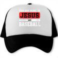 This Boy Runs On Jesus And Baseball Christian Baseball Trucker Cap This Boy Runs On Jesus And Baseball Christian Baseball Trucker Cap