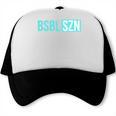 BSBL SZN Baseball Season Game Day Boys Girls Youth Premium Tri-Blend Trucker Cap