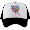 Camo Baseball Heart Drip Valentine Baseball Icecream Boys Trucker Cap
