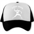 Christian Jesus Saves Baseball Pitcher Heaven 01 Sports Trucker Cap
