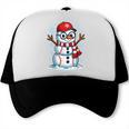 Christmas Baseball Snowman Xmas Pajamas Women Men Boys Trucker Cap Christmas Baseball Snowman Xmas Pajamas Women Men Boys Trucker Cap