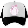 Coquette Baseball Mom Pink Bow Baseball Mama Trucker Cap Coquette Baseball Mom Pink Bow Baseball Mama Trucker Cap