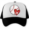 Custom Baseball Mom Number 28 Heart For Mom Mommy Trucker Cap