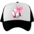 Cute Coquette Baseball Pink Bow Player & Fan Girls Trucker Cap Cute Coquette Baseball Pink Bow Player & Fan Girls Trucker Cap