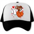 Cute Heart Baseball Basketball Football Valentine Boy Men Trucker Cap Cute Heart Baseball Basketball Football Valentine Boy Men Trucker Cap