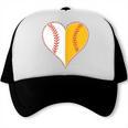 Cute Love Baseball Fast Pitch Softball Heart Baseball Mom Trucker Cap Cute Love Baseball Fast Pitch Softball Heart Baseball Mom Trucker Cap