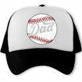 Dad Baseball Ball Vintage Groovy Baseball Daddy Fathers Day Trucker Cap