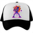 Drip Skeleton Batting Baseball Halloween Trucker Cap Drip Skeleton Batting Baseball Halloween Trucker Cap