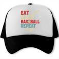 Eat Sleep Baseball Repeat Bat Ball Player Fan Trucker Cap Eat Sleep Baseball Repeat Bat Ball Player Fan Trucker Cap