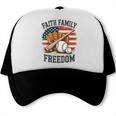 Faith Family Freedom Patriotic Christian Baseball Game Day Trucker Cap