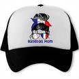 French Baseball Mom France Messy Bun Trucker Cap French Baseball Mom France Messy Bun Trucker Cap