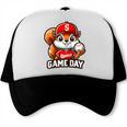 Game Day Baseball Dad Baseball Mam Father's Day Raglan Baseball Tee Trucker Cap