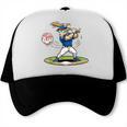 Goat Baseball Player With Bat And Ball Drip Animal Sports Trucker Cap Goat Baseball Player With Bat And Ball Drip Animal Sports Trucker Cap